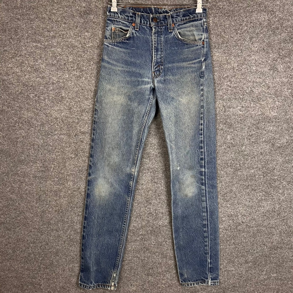 Vintage Levi's 505 Jean W26 L34 Blue Fair Vintage Orange Tab Straight Leg Denim